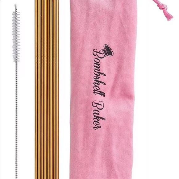 🆕Bombshell Baker Drinking Straws/wbrush - Picture 3 of 3